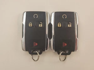 LOT OF 2 ORIGINAL GMC 14-22 OEM KEY LESS ENTRY REMOTE START FOB CHROME ALARM USA - Picture 1 of 15