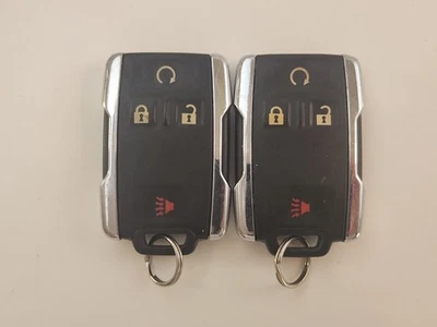 LOT OF 2 ORIGINAL GMC 14-22 OEM KEY LESS ENTRY REMOTE START FOB CHROME ALARM USA - Image 1 of 4