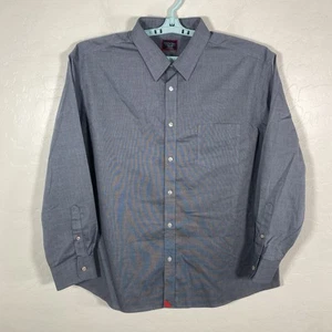 Untuckit Shirt Mens 3XL Blue Button Up Long Sleeve Wrinkle Free Pio Cesare - Picture 1 of 9