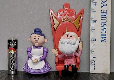 Rudolph The Red Nosed Reindeer Toy Figs Mrs. Claus & Mr. Santa Claus On Throne - Image 1 of 4