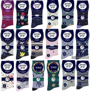3 Paar Damen Gentle Grip® Wabenoberteil weiche nicht elastische Diabetikersocken UK 4-8 - Bild 1 von 57
