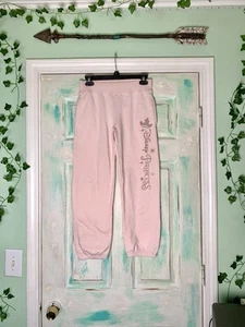 Girls Disney Parks Light Pink Disney Princess Sweatpants Size Large - Picture 1 of 8