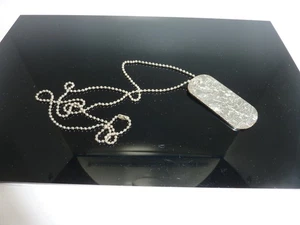 VINTAGE NIKE AIR JORDAN SILVER TONE DOG TAG NECKLACE 1991 - Picture 1 of 7