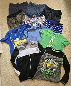 Boys Sizes 8 Clothing Lot of 11 Items, T-Shirts, Swim Trunks, Shorts & More - Picture 1 of 7