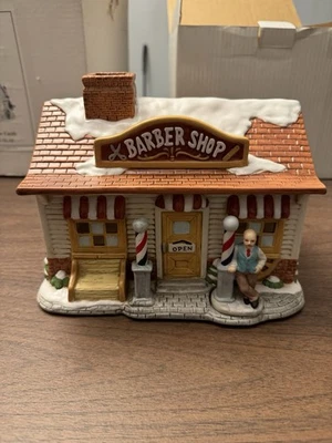 Lefton Limited Edition Christmas Colonial Village Sam’s Barber Shop “2001 - Image 1 of 4