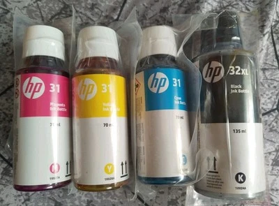 Bottiglie di inchiostro originali HP 32XL + HP 31 - Spedizione gratuita IT! MHD 2021+ - Immagine 1 di 4