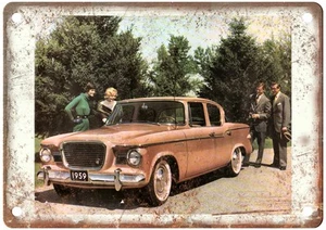 1959 Studebaker Vintage Auto Ad Retro Look Metal Sign AN3857 - Picture 1 of 2