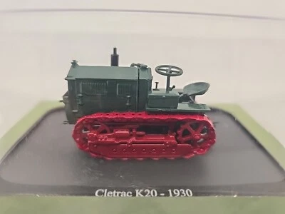 CLETRAC K20 1930 GREEN HACHETTE UNIVERSAL HOBBIES 1/43 DIECAST TRACTOR CASED - Image 1 of 3