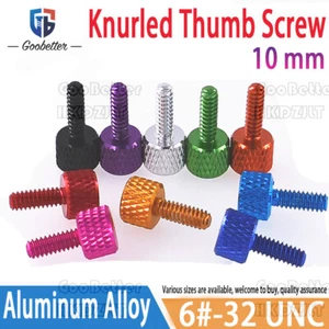 6#-32 Thumb Screw Aluminum Knurled Head Hand Tighten Grip Knob Adjustment Screws - Picture 1 of 5