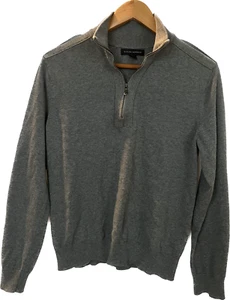 Banana Republic Mens Long Sleeve Gray Pullover Sweater Shirt Cotton High Neck S - Bild 1 von 8