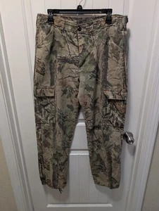 VINTAGE Liberty Cargo Hunting Pants Mens L W 32 -34 Realtree Hardwoods Camo Logo - Picture 1 of 11