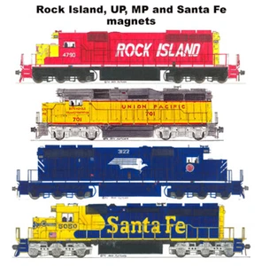 Imanes Andy Fletcher Rock Island, Union Pacific, Missouri Pacific y Santa Fe - Imagen 1 de 1