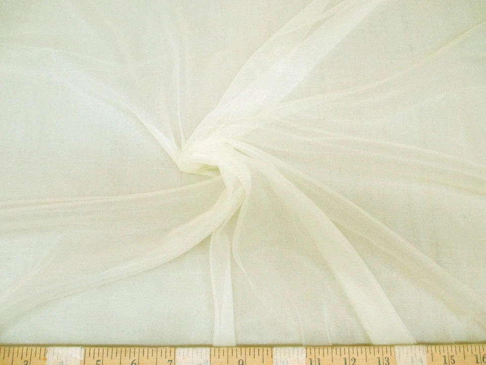 Discount Fabric nylon Tricot Ivory 15 denier Lustre SheerTM - Image 1 of 1