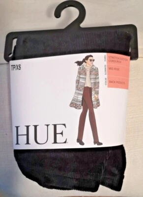 Женские классические вельветовые леггинсы Hue. Черный/коричневый. Размер Varipus. - Изображение 1 из 4