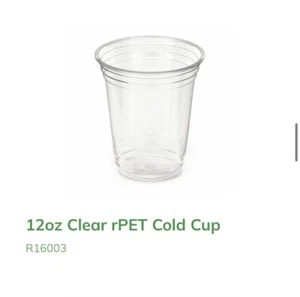 $ 12oz clear Smoothie Cup & Lid Plastic Party Milkshake Slush GO-PAK - Picture 1 of 5