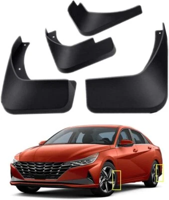 4Pcs Mud Flaps Splash Guard Mudguard Fender for Hyundai Elantra Sedan 2021-2023 - Image 1 of 4