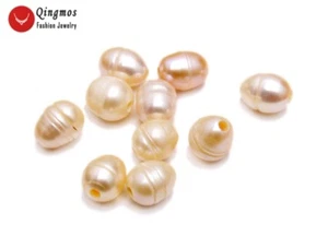 Ingrosso 10 pezzi 9-11 mm perle di riso rosa naturale perline creazione gioielli fai da te -648 - Foto 1 di 1
