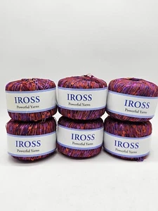 6 PALLINE DI IROSS FILATO POTENTE SCALA - ROSA CALDO, LAVANDA E NERO - Foto 1 di 3