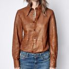 Nwt Zadig & Voltaire Leather Tris Cuir Froisse Shirt Size 38, M