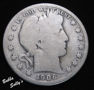 1906 S Barber Half Dollar GOOD - Picture 1 of 2