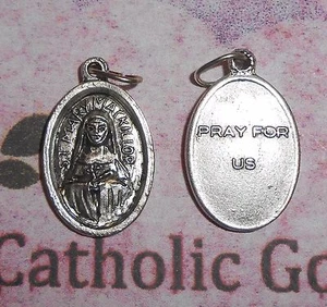 Saint St. Mary MacKillop - Pray for Us - Italian Silver tone Oxidized 1" Medal  - Picture 1 of 3