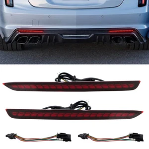 Dynamic LED Rear Bumper Fog Light w/ Turn Signal For Cadillac CT5 2019-2024 - Picture 1 of 20