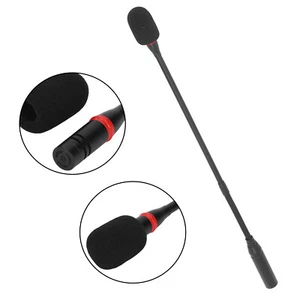 Conference phone 3 Pin Gooseneck Microphone Black Flexible Plug In Aluminum Hy - Picture 1 of 8