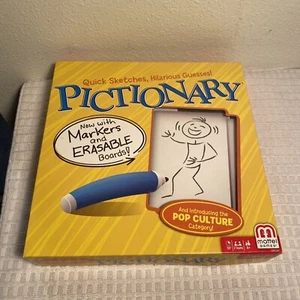Pictionary Board Game Pop Culture With Markers &Erase Boards New Open Box - Picture 1 of 4