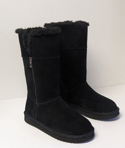 UGG Koolaburra Aribel Stivali Invernali Alti Nero Scamosciato Donna 7 M