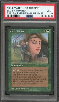 1994 Magic the Gathering MTG Fallen Empires Elvish Hunter S. Van Camp PSA 9 Mint - Image 1 of 2
