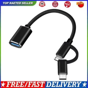 Typ-C-Micro-USB-zu-USB-OTG-Adapterkabel, tragbare 2-in-1-Handy-Adapter - Zdjęcie 1 z 12