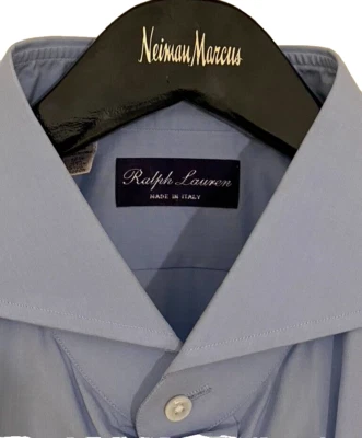 NEW RALPH LAUREN PURPLE LABEL FRENCH CUFF KEATON COLLAR DRESS SHIRT 17.5 ~ $450 - Image 1 of 4