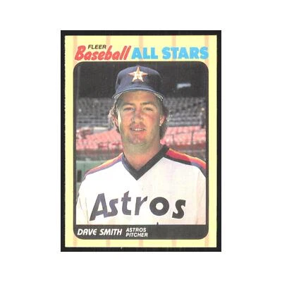 Dave Smith 1989 Fleer Baseball All-Stars #38.0 Houston Astros Baseball Card NM - Image 1 of 3