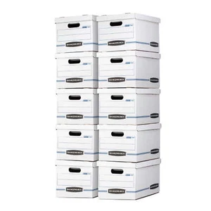 Bankers Box Basic Duty Letter/Legal File Storage Box with Lids, 10 Pack - Picture 1 of 6