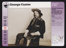 GEORGE ARMSTRONG CUSTER Cavalry Civil War 1997 GROLIER STORY OF AMERICA CARD