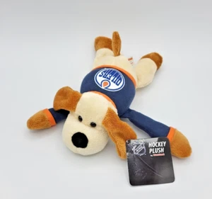 NHL Hocky Plush Oilers - Adorable Plush Puppy Dog - 10" long - Plushland - 2013 - Picture 1 of 7