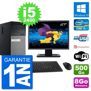 PC tour DELL 990 Bildschirm 27 " Intel i5-2400 RAM 8Go Disc 500Go Windows 10 - Bild 1 von 7