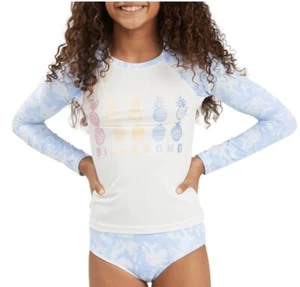 Billabong Girls' On a Rainbow Long Sleeve Rashguard Set in Sweet Blue size 14  - Picture 1 of 6