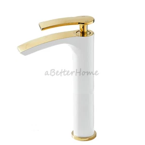 Modern Solid Brass Villa Bthroom Sink Faucet Single Hole Hotel Wash Basin Faucet - Picture 1 of 10