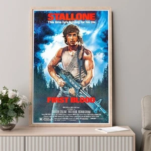 Póster de la película First Blood 1982 decoración de pared arte cinematográfico impresión lienzo póster - Imagen 1 de 5