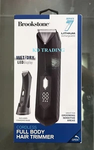 BROOKSTONE Lithium Rechargeable Cordless IPX6 WET/DRY FULL BODY HAIR TRIMMER - Picture 1 of 4