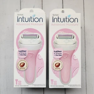 2× Schick Intuition Advance Moisture Organic Shea Butter Razors, 4 Blades - Picture 1 of 2