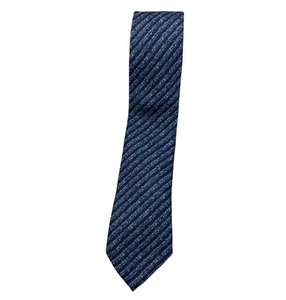BOGLIOLI Wool Silk Tie ITALY Blue White Striped W:3.1" EUC - Picture 1 of 5