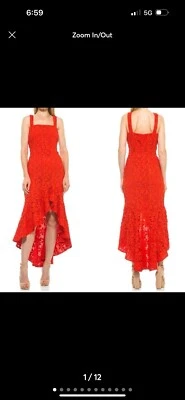 Nuevo con etiquetas Vestido Alexia Admor Sylvana Crochet Alto-Bajo Encaje Talla 10 Foto 1 de 4