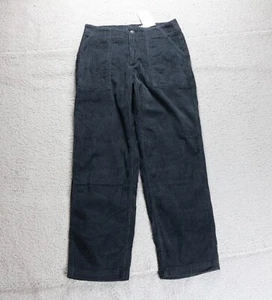 Pact Organic Pants Womens Large Black Cordory Straight Leg New - Picture 1 of 7