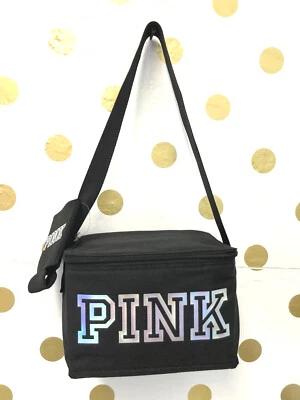 Bolsa de lonchera Victoria's Secret rosa negra fresca con Koozie negra nueva con etiquetas Foto 1 de 4