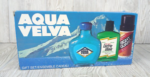 Vintage Aqua Velva Ice Blue After Shave Gift Set Right Guard Lectric Shave