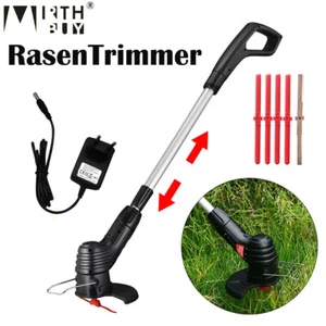 Elektro Akku-Rasentrimmer Freischneider Motorsense mit Akkus und Ladegerät NEU - Bild 1 von 10