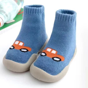 Newborn Baby Girls Boys Non Slip Infant Cotton Soft Non Slip Socks Walking Shoes - Picture 1 of 12