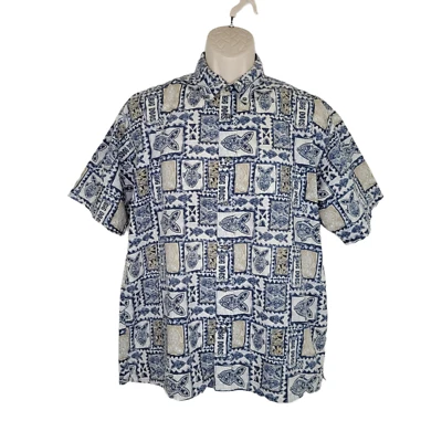 Camisa Hawaiana Vintage Big Dogs Para Hombre S/M Abotonada Manga Corta Tapa Foto 1 de 4
